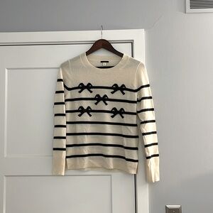 J. Crew  Bow Cashmere sweater
